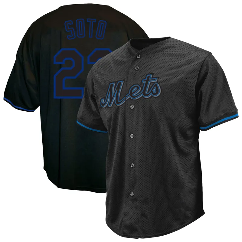 New York Mets Jersey Profile Juan Soto Black Big & Tall Pop Jersey