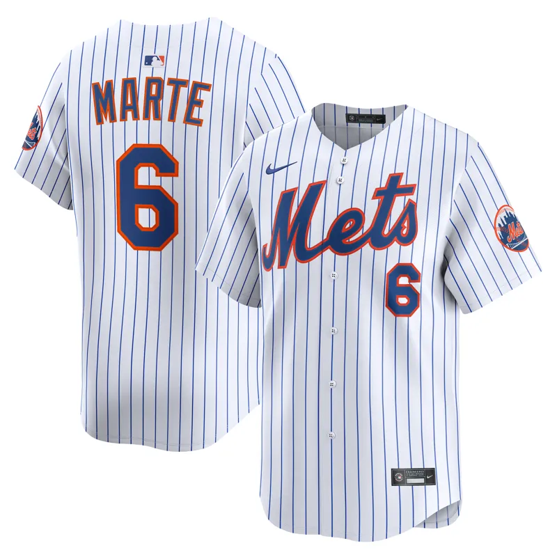 New York Mets Jersey Starling Marte White Home Limited Player Jersey