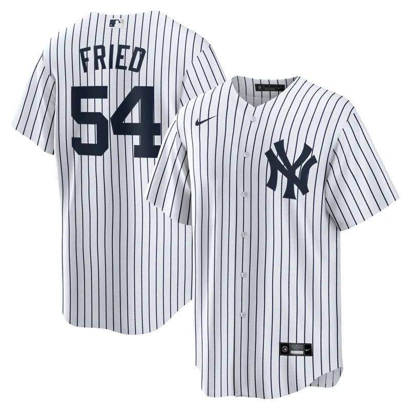New York Yankees Jersey Max Fried White Home Player Jersey