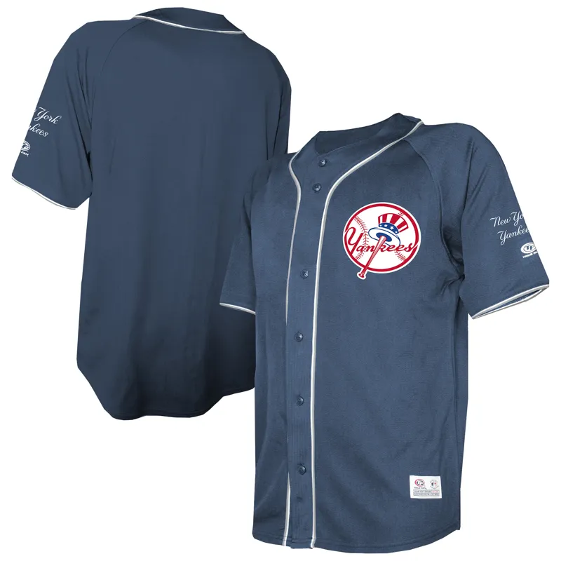 New York Yankees Jersey Stitches Navy Team Color Full Button Jersey