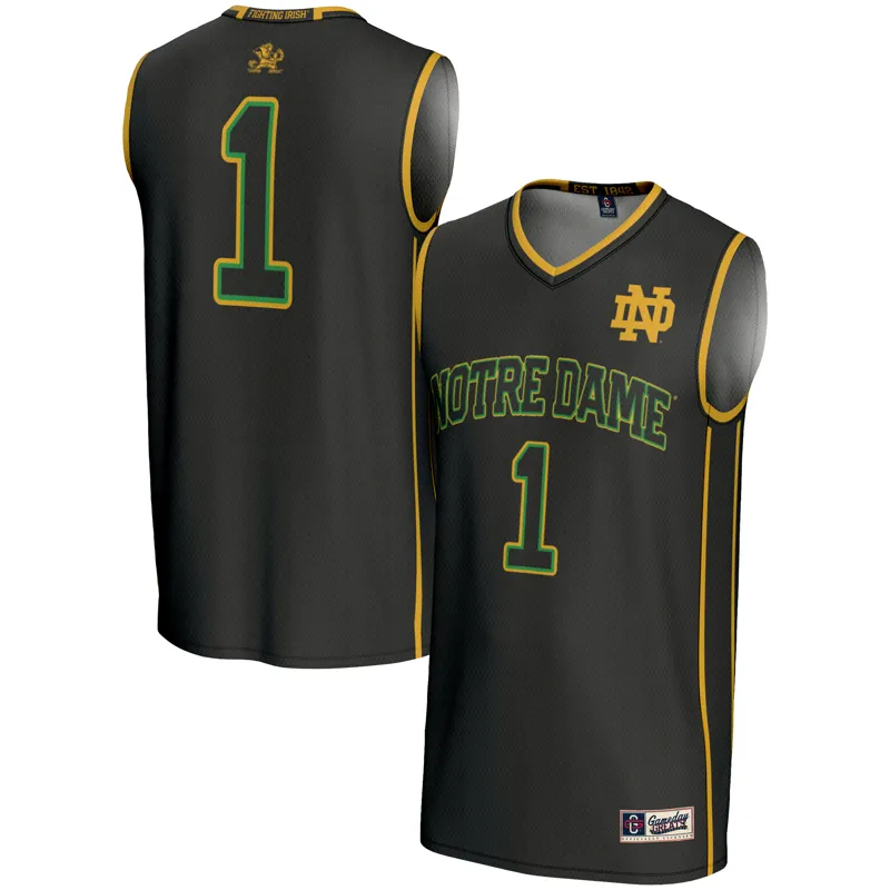 Notre Dame Fighting Irish Jersey Gameday Greats #1 Black Lightweight Jersey