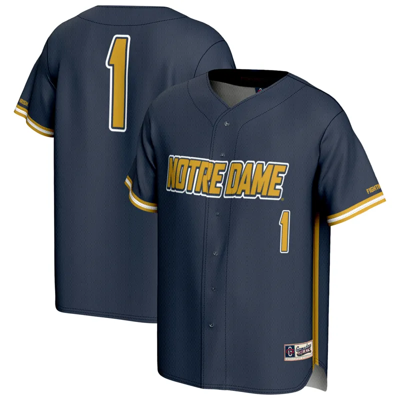 Notre Dame Fighting Irish Jersey Gameday Greats #1 Navy Lightweight Collegiate Jersey - Image 2