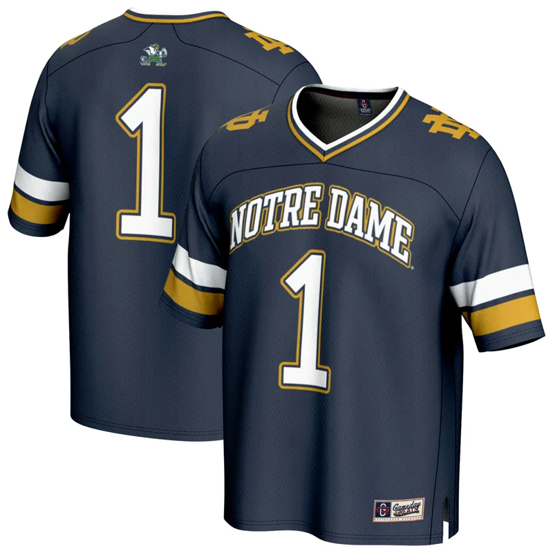Notre Dame Fighting Irish Jersey Gameday Greats #1 Navy Lightweight Collegiate Jersey