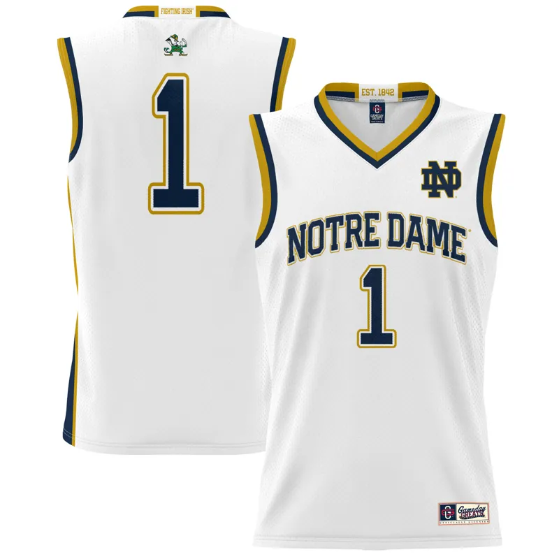 Notre Dame Fighting Irish Jersey Gameday Greats #1 White Lightweight Jersey - Image 3