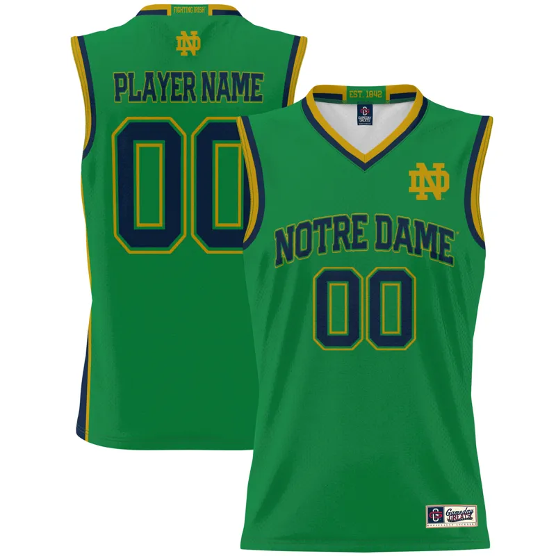 Notre Dame Fighting Irish Jersey Gameday Greats Green Pick A Player Lightweight Jersey - Image 2