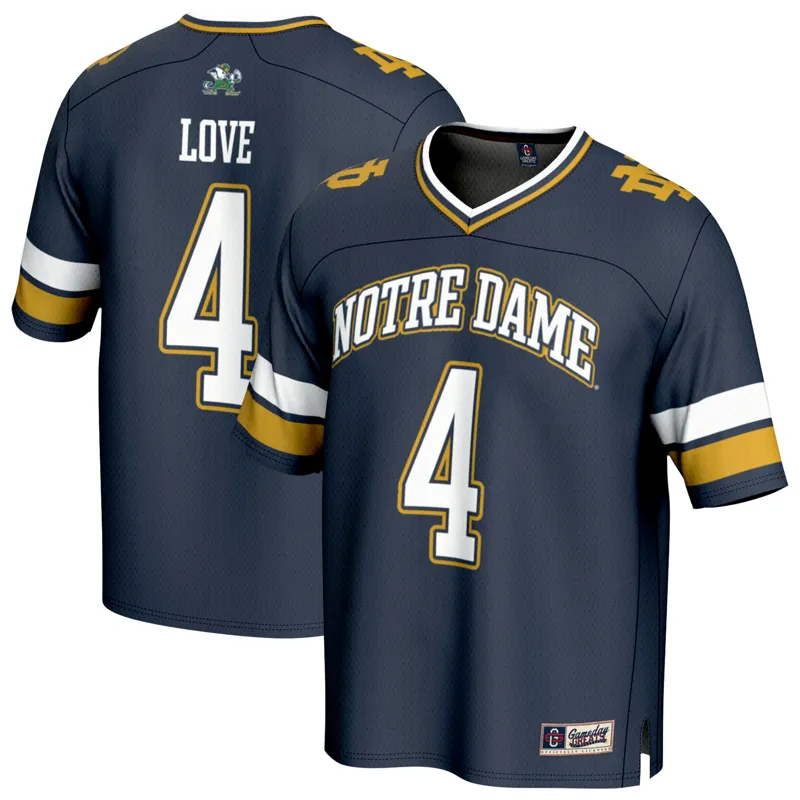 Notre Dame Fighting Irish Jersey Gameday Greats Jeremiyah Love Navy Jersey