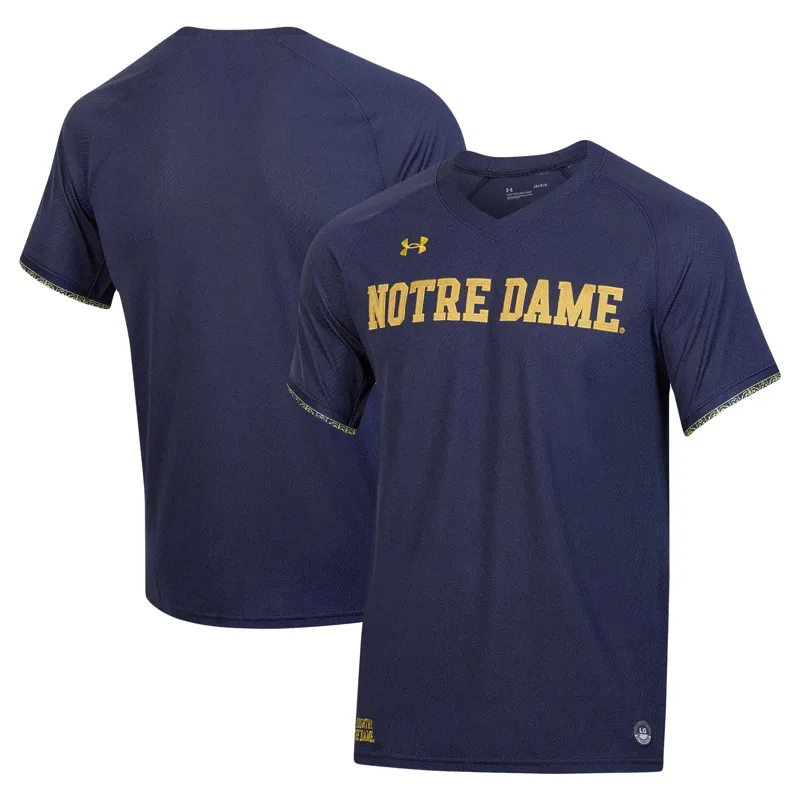 Notre Dame Fighting Irish Jersey Under Armour Navy Jersey - Image 2