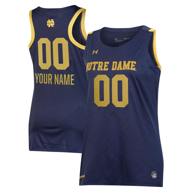 Notre Dame Fighting Irish Jersey Under Armour Navy Custom Alternate Jersey