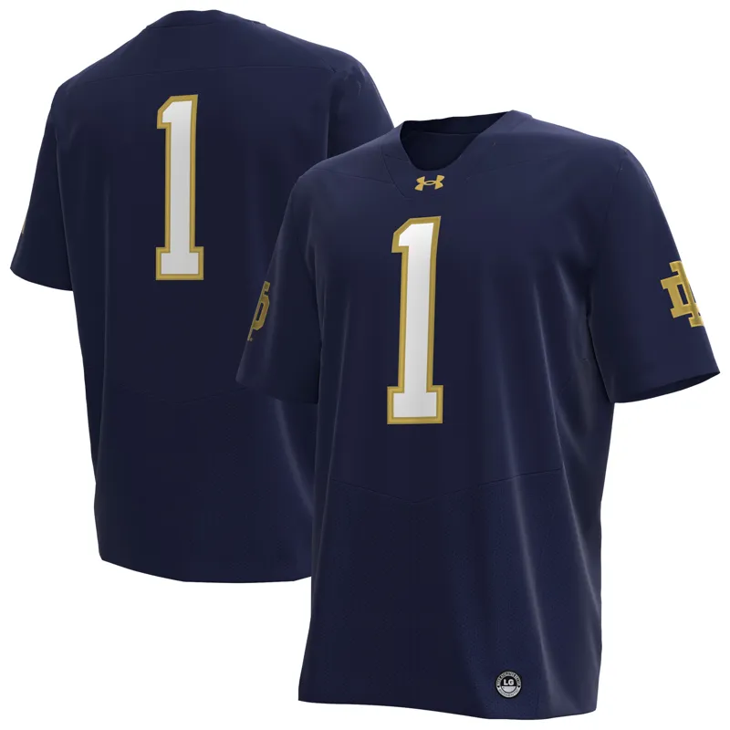 Notre Dame Fighting Irish Jersey Under Armour Navy Pick A Player Jersey - Image 3