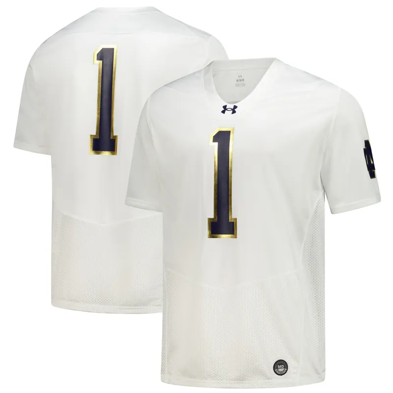 Notre Dame Fighting Irish Jersey Under Armour Navy Pick A Player Jersey - Image 4