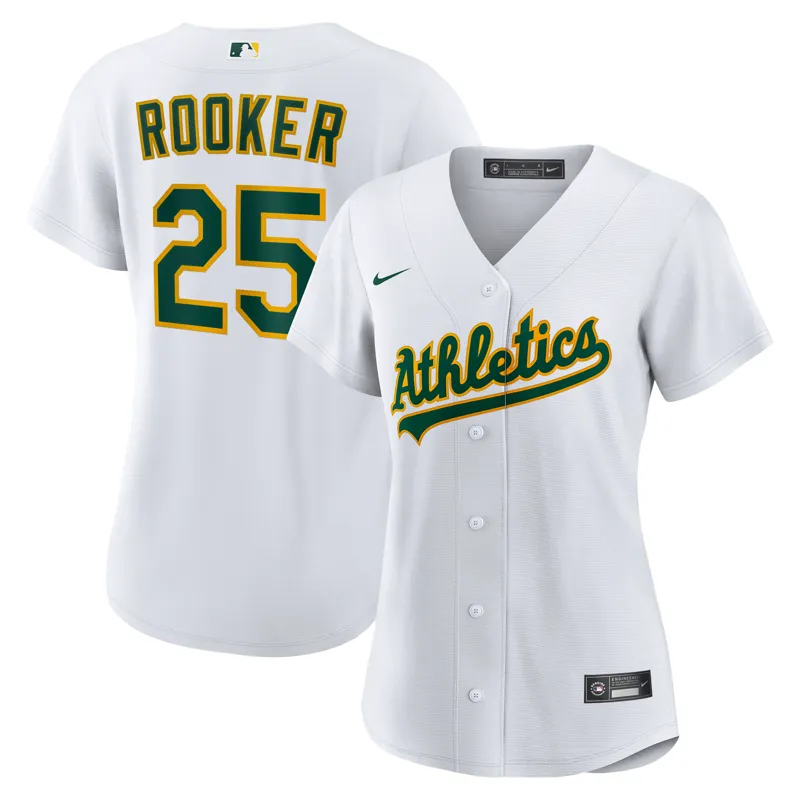 Oakland Athletics Jersey Brent Rooker White Home Jersey