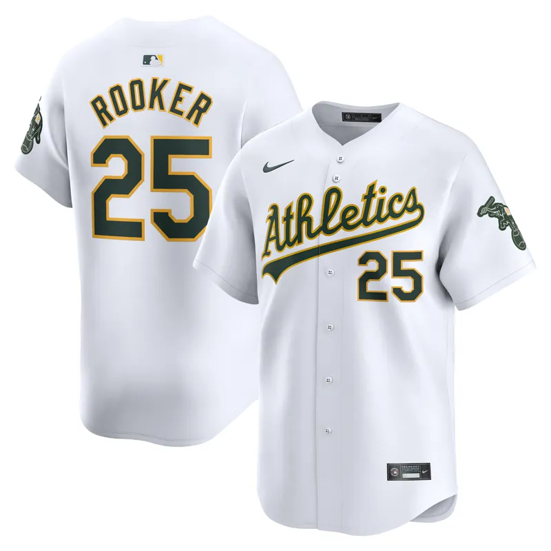 Oakland Athletics Jersey Brent Rooker White Home Jersey - Image 3