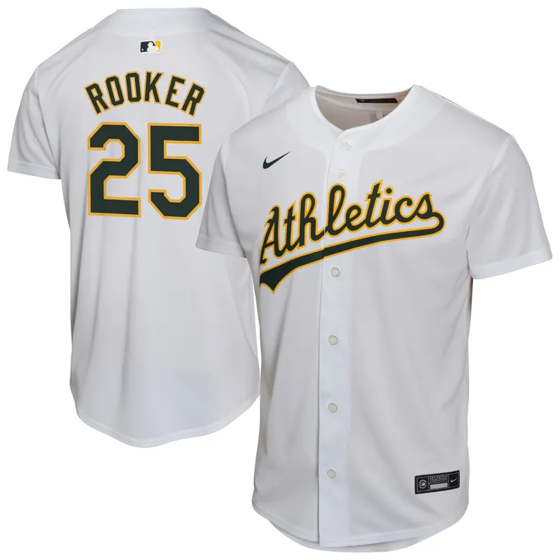 Oakland Athletics Jersey Brent Rooker White Home Jersey - Image 4
