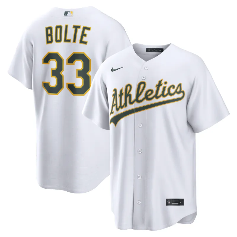Oakland Athletics Jersey Henry Bolte White Home Jersey