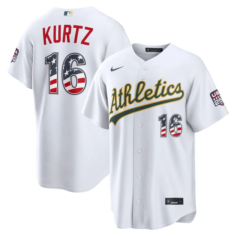 Oakland Athletics Jersey Nick Kurtz White Mlb Awards Jersey - Image 2