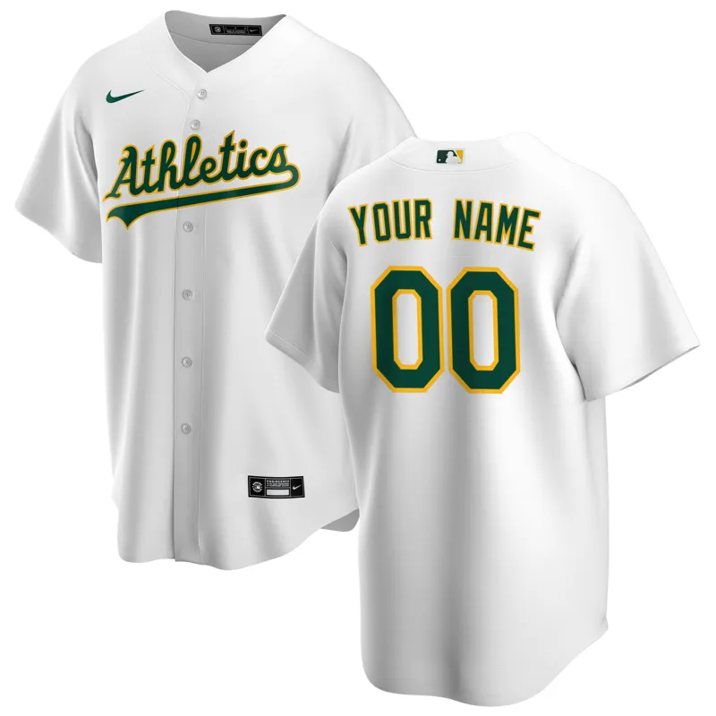 Oakland Athletics Jersey White Home Big & Tall Jersey - Image 5