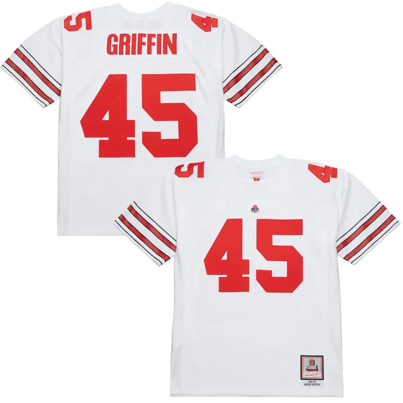 Ohio State Buckeyes Jersey Archie Griffin White 1975 College Vault Legacy Jersey