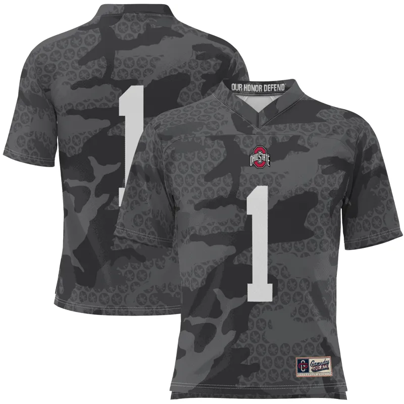 Ohio State Buckeyes Jersey Gameday Greats #1 Black Camo Jersey