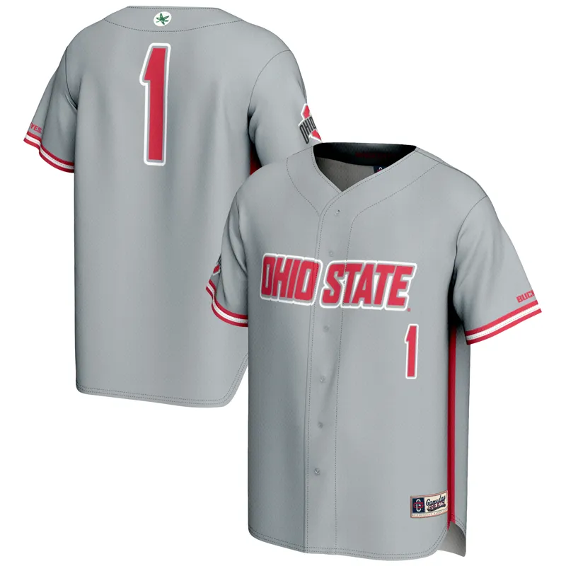 Ohio State Buckeyes Jersey Gameday Greats #1 Gray Lightweight Jersey - Image 3