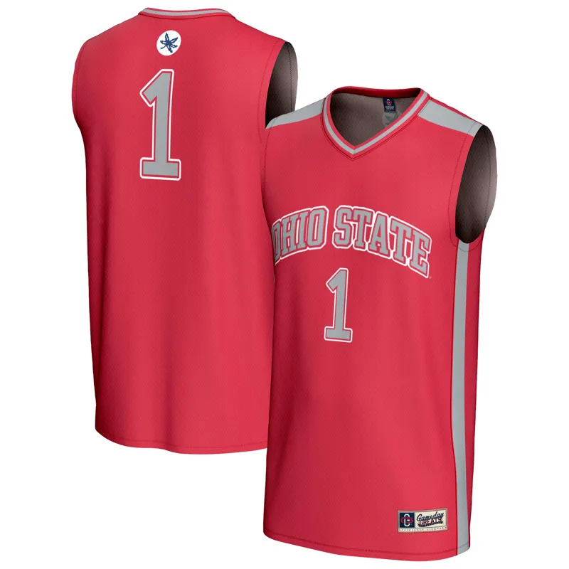 Ohio State Buckeyes Jersey Gameday Greats #1 Scarlet Lightweight Highlight Print Jersey - Image 5