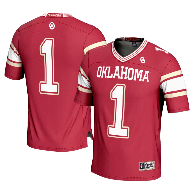 Oklahoma Sooners Jersey Gameday Greats #1 Black Lightweight Jersey - Image 3