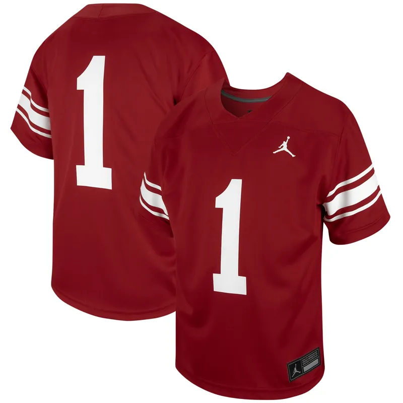 Oklahoma Sooners Jersey Jordan Brand #1 Crimson Untouchable Game Jersey