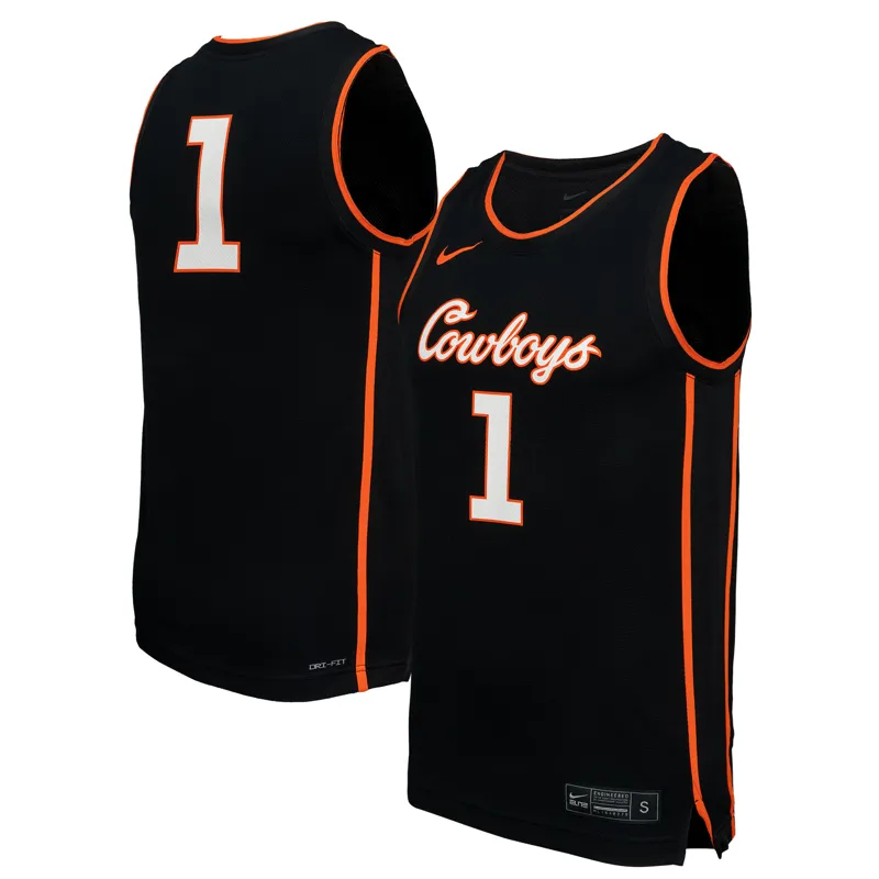 Oklahoma State Cowboys Jersey #1 Black Game Jersey - Image 4