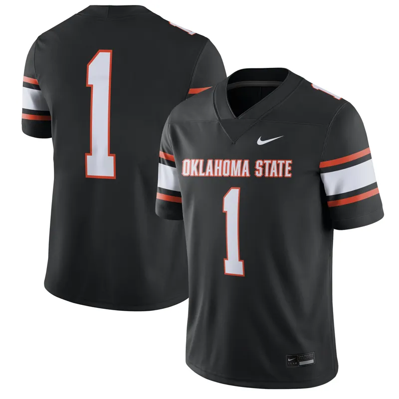 Oklahoma State Cowboys Jersey #1 Black Game Jersey