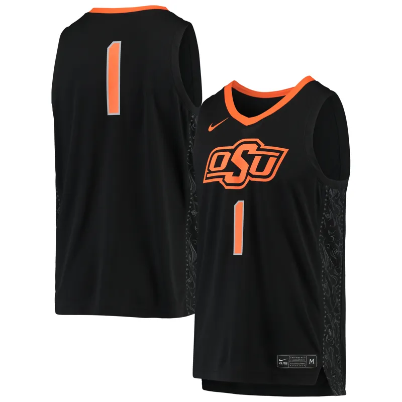 Oklahoma State Cowboys Jersey #1 Black Team Jersey