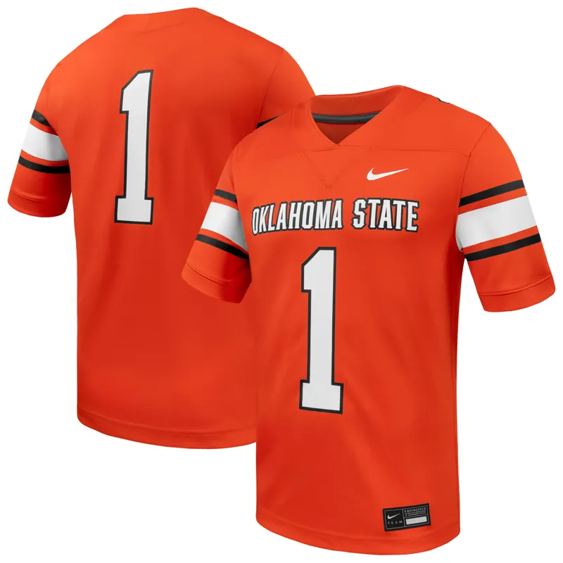 Oklahoma State Cowboys Jersey #1 Black Team Jersey - Image 5