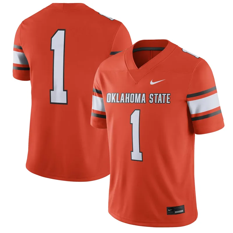 Oklahoma State Cowboys Jersey #1 Black Team Jersey - Image 2