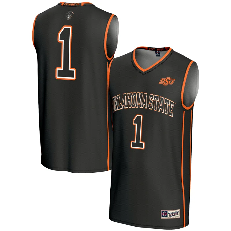 Oklahoma State Cowboys Jersey Gameday Greats #1 Black Jersey - Image 5