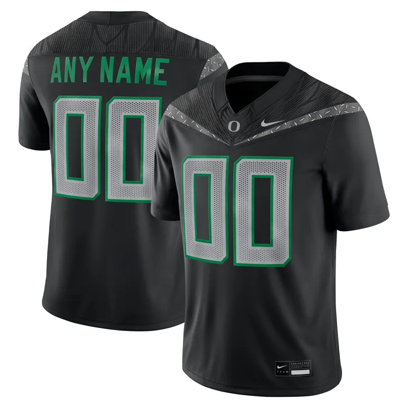 Oregon Ducks Jersey Black Custom Game Jersey