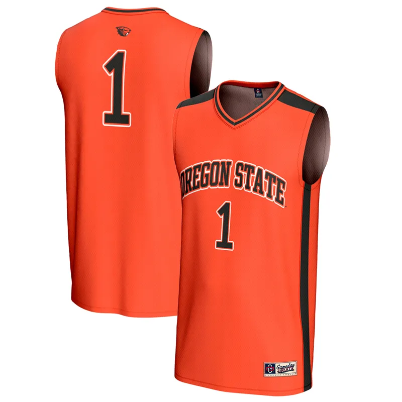 Oregon State Beavers Jersey Gameday Greats #1 Orange Lightweight Collegiate Jersey - Image 4