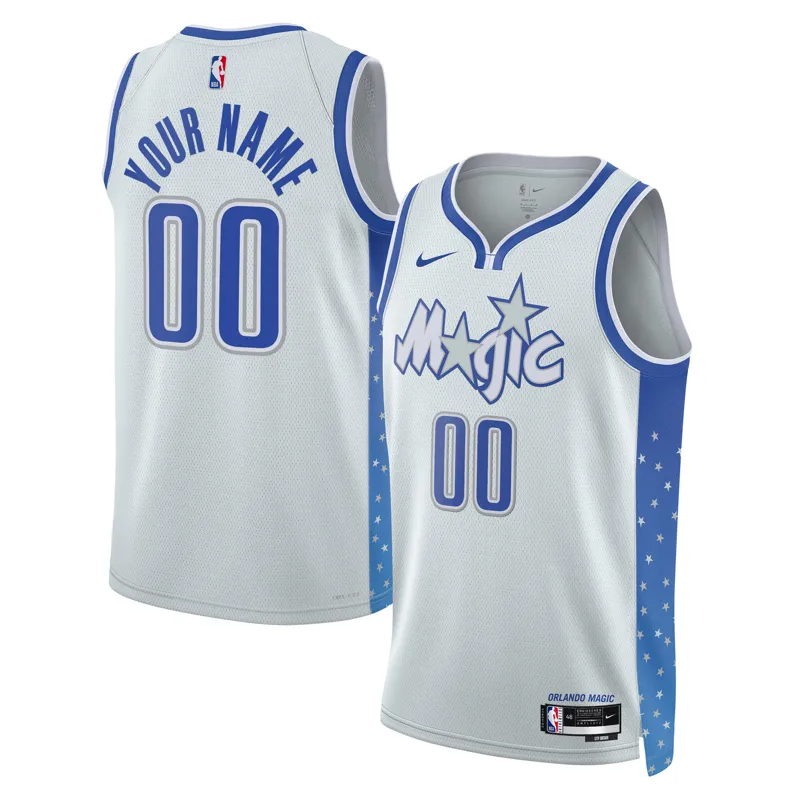 Orlando Magic Jersey Silver 2025-26 City Edition Swingman Custom Jersey