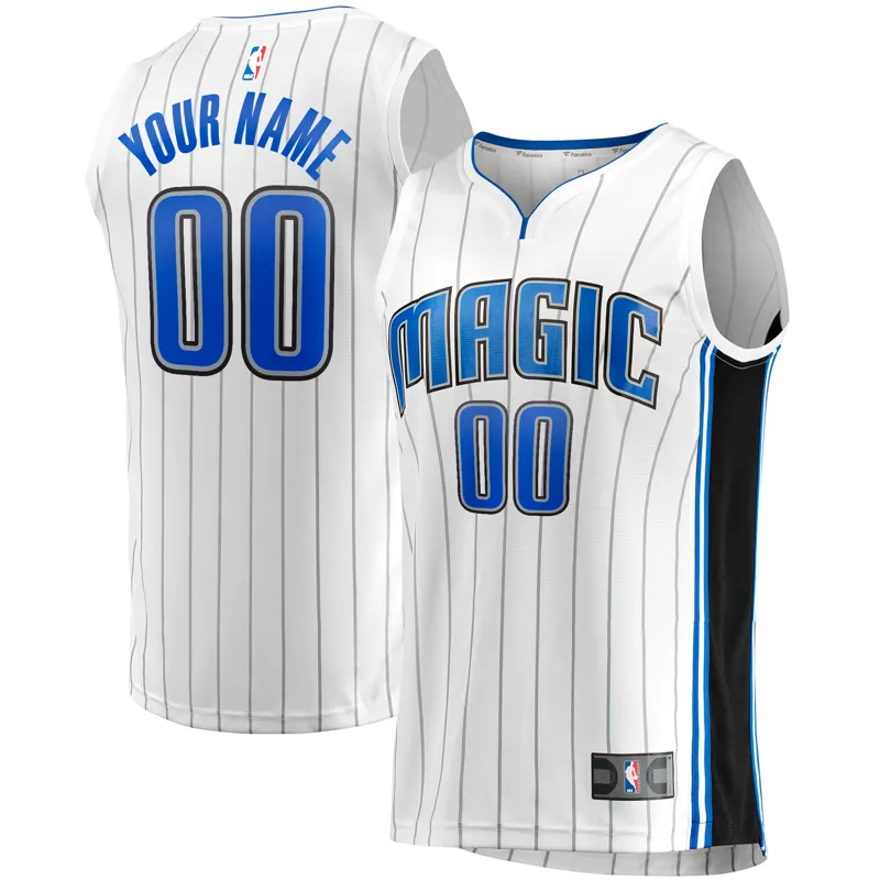 Orlando Magic Jersey White Fast Break Custom Association Edition Jersey