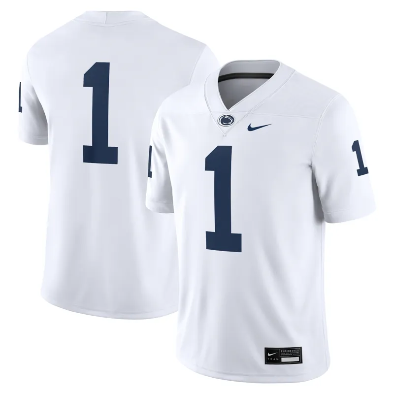 Penn State Nittany Lions Jersey #1 White Game Jersey