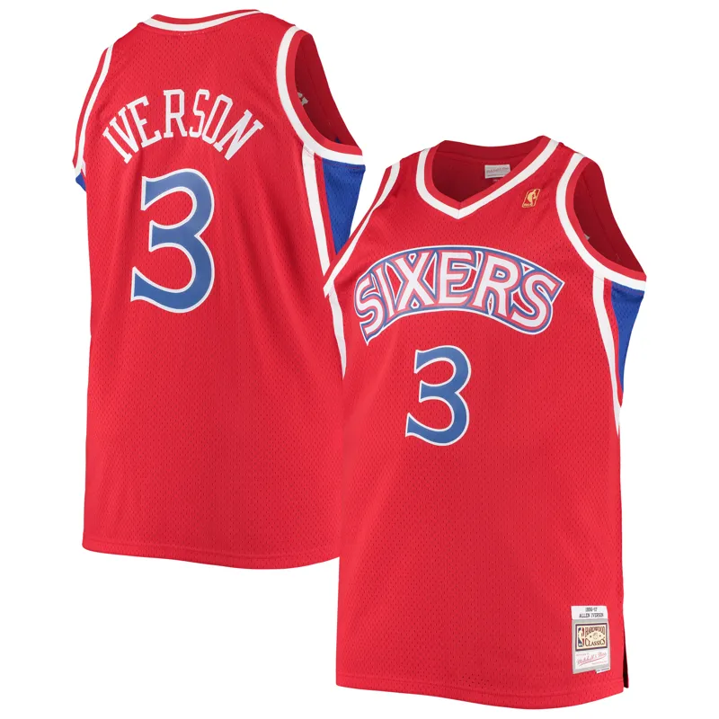 Philadelphia 76ers Jersey Allen Iverson Black 2003-04 Hardwood Classics Reload #20 Swingman Jersey - Image 3