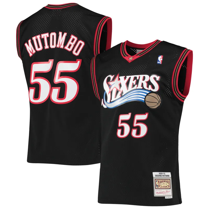 Philadelphia 76ers Jersey Allen Iverson White Hardwood Classics Swingman Jersey - Image 4