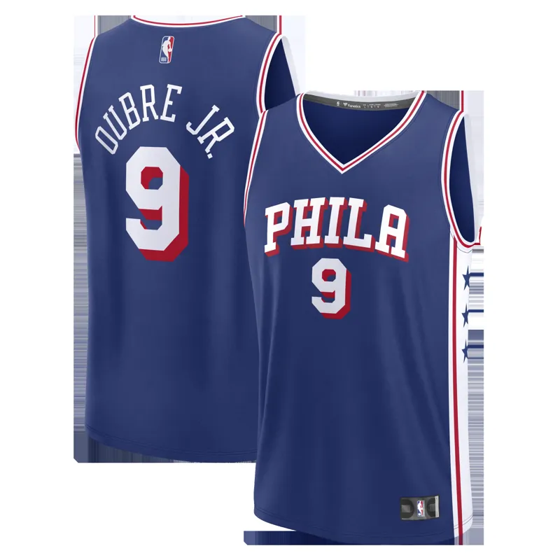 Philadelphia 76ers Jersey Kelly Oubre Jr Blue Fast Break Icon Edition Jersey