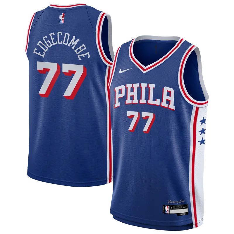 Philadelphia 76ers Jersey Vj Edgecombe Royal Swingman Icon Edition Jersey