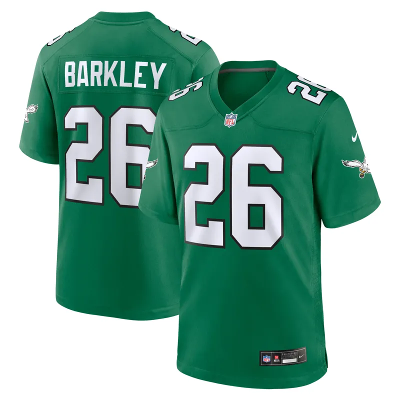 Philadelphia Eagles Jersey Saquon Barkley Kelly Green Alternate Game Jersey