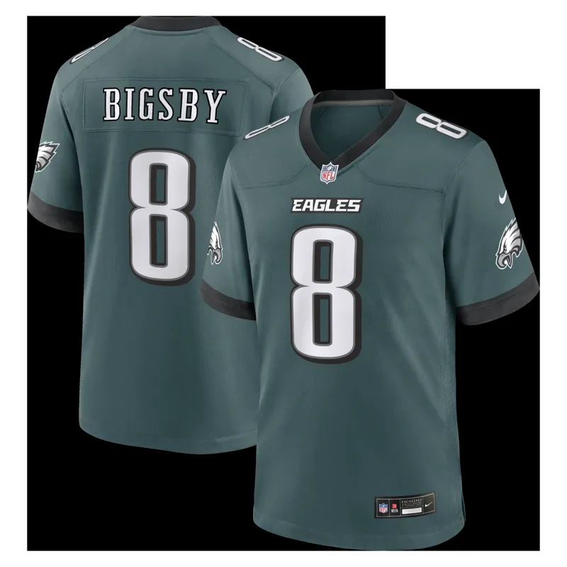 Philadelphia Eagles Jersey Tank Bigsby Midnight Green Team Game Jersey