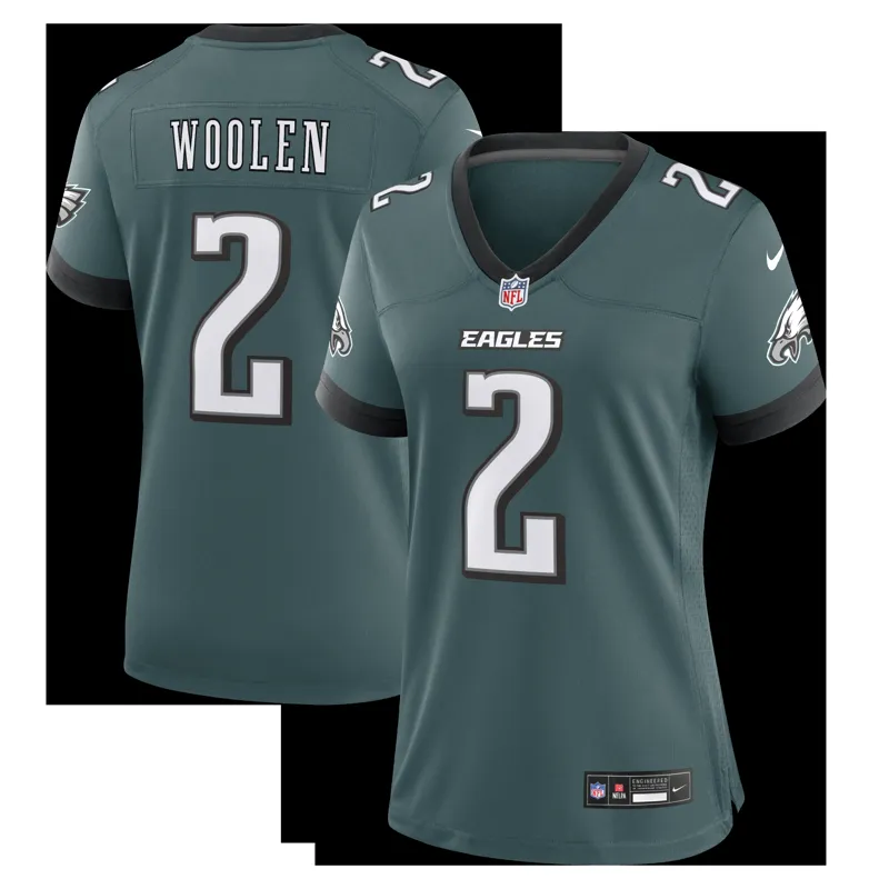 Philadelphia Eagles Jersey Tariq Woolen Midnight Green Team Game Jersey - Image 3
