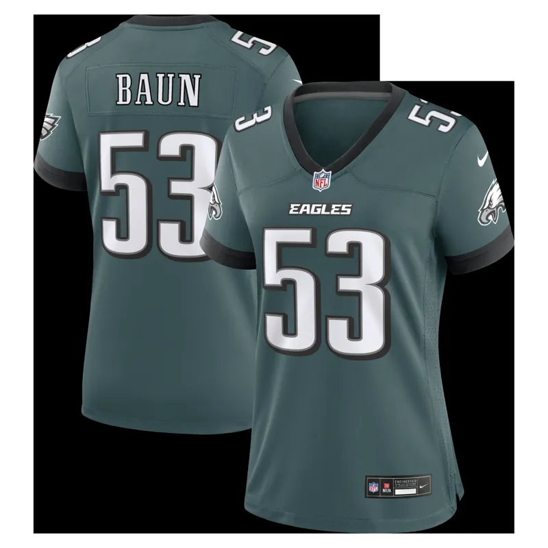 Philadelphia Eagles Jersey Zack Baun Midnight Green Game Jersey - Image 3