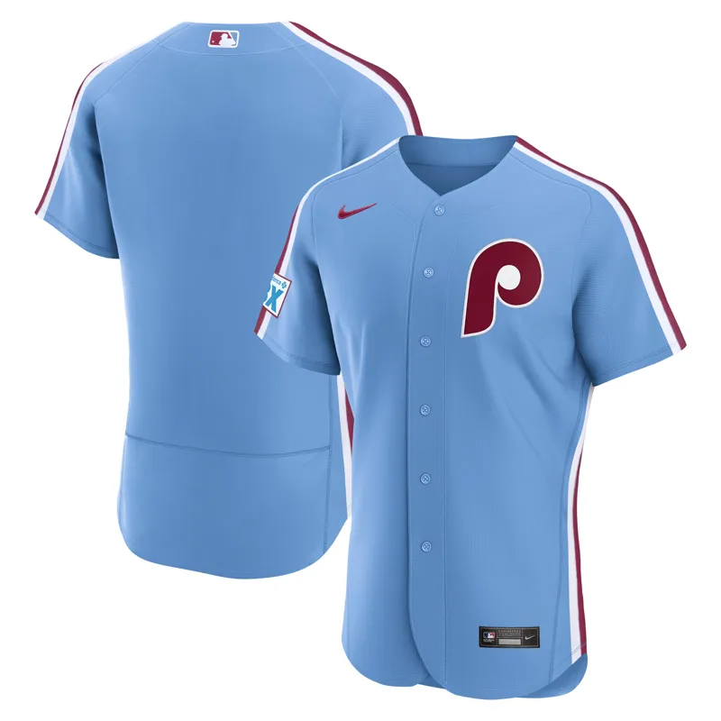 Philadelphia Phillies Jersey Light Blue Alternate Elite Jersey - Image 2