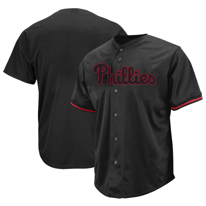 Philadelphia Phillies Jersey Profile Black Big & Tall Pop Jersey