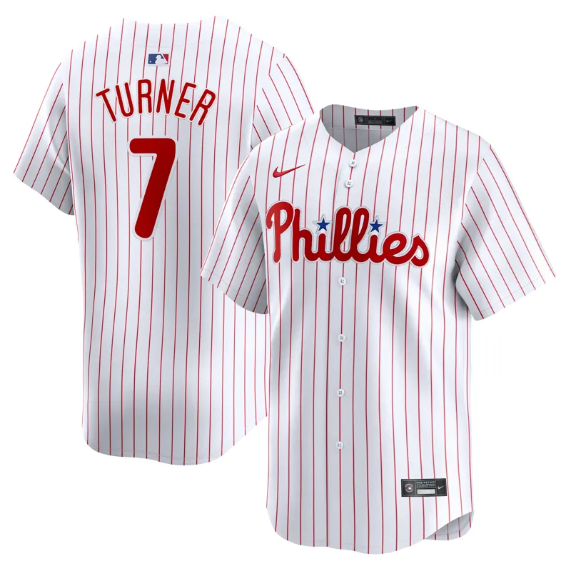 Philadelphia Phillies Jersey Trea Turner White Home Game Player Jersey - Image 4
