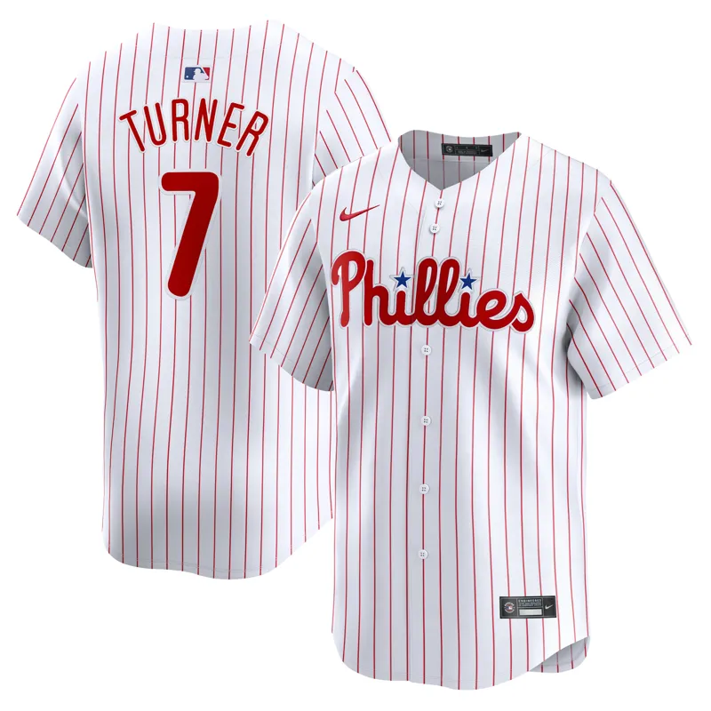 Philadelphia Phillies Jersey Trea Turner White Home Game Player Jersey - Image 3