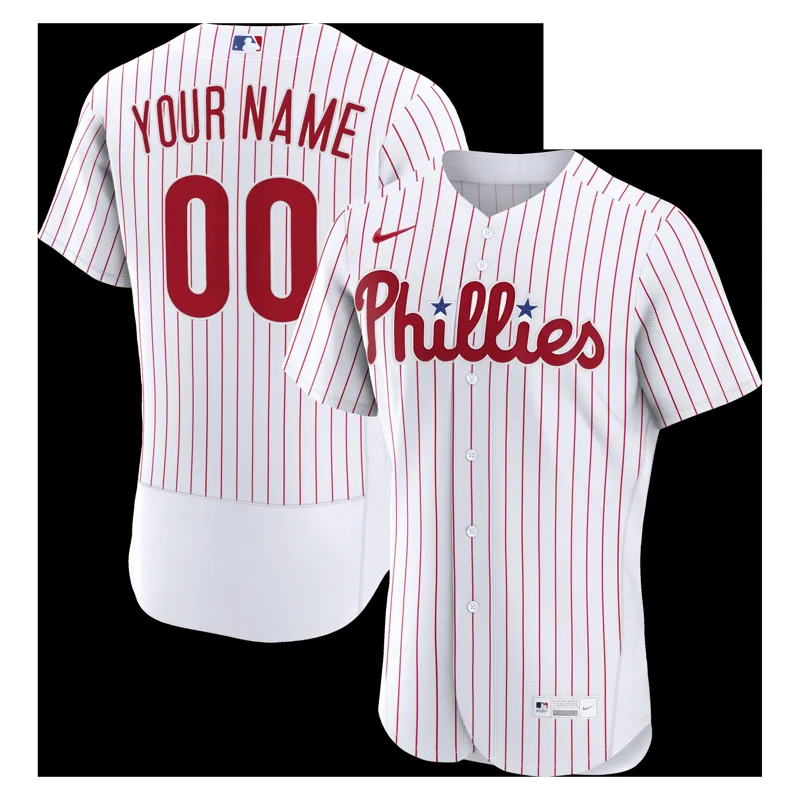 Philadelphia Phillies Jersey White Home Big & Tall Jersey - Image 4